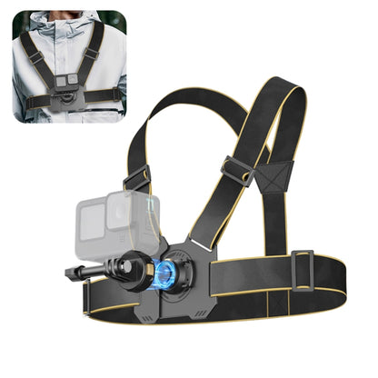 PULUZ Magnetic Quick-release Chest Strap Harness Belt (Black) - Chest Belt by PULUZ | Online Shopping South Africa | PMC Jewellery | Buy Now Pay Later Mobicred