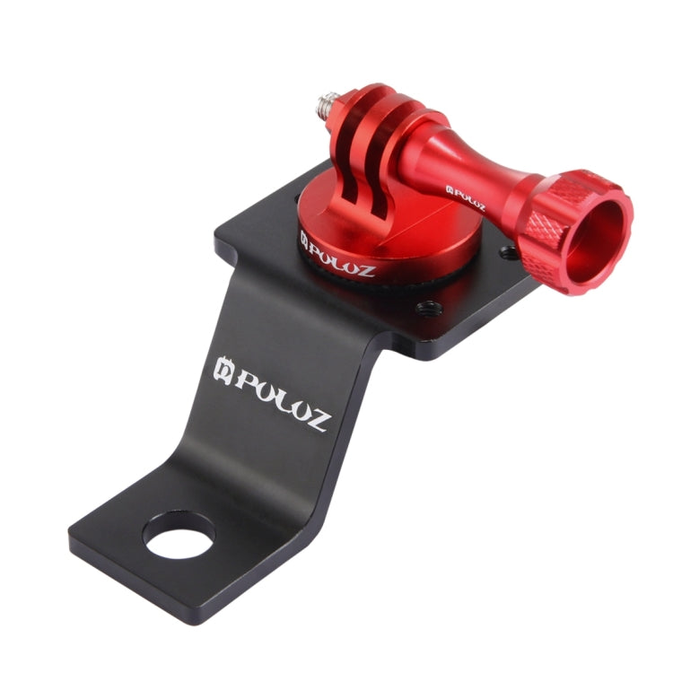 PULUZ Aluminum Alloy Motorcycle Fixed Holder Mount with Tripod Adapter & Screw for GoPro Hero12 Black / Hero11 /10 /9 /8 /7 /6 /5, Insta360 Ace / Ace Pro, DJI Osmo Action 4 and Other Action Cameras(Red) - Holder by PULUZ | Online Shopping South Africa | PMC Jewellery | Buy Now Pay Later Mobicred