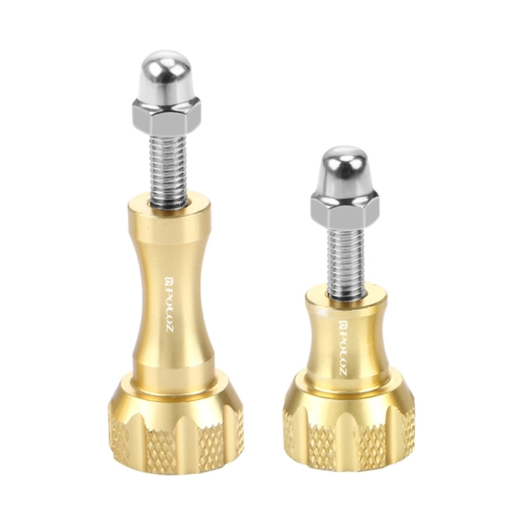 PULUZ CNC Aluminum Thumb Knob Stainless Bolt Nut Screw Set for GoPro Hero12 Black / Hero11 /10 /9 /8 /7 /6 /5, Insta360 Ace / Ace Pro, DJI Osmo Action 4 and Other Action Cameras(Gold) - Screws by PULUZ | Online Shopping South Africa | PMC Jewellery | Buy Now Pay Later Mobicred