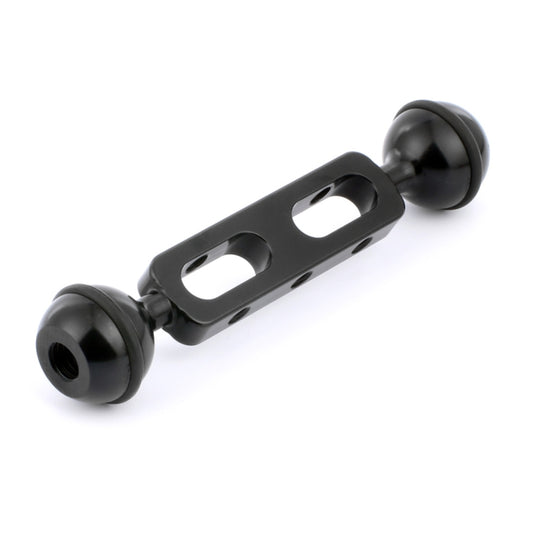 PULUZ 5.1 inch 13cm Aluminum Alloy Dual Balls Arm, Ball Diameter: 25mm(Black) - Diving Accessories by PULUZ | Online Shopping South Africa | PMC Jewellery