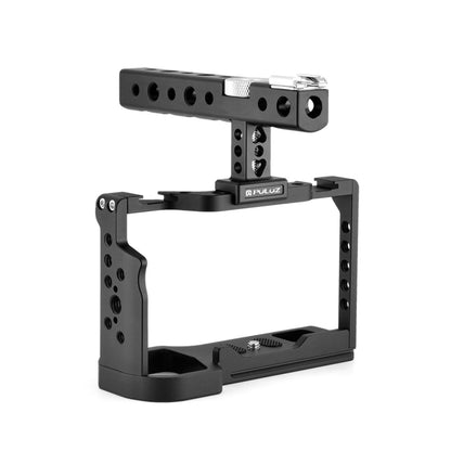 PULUZ Video Camera Cage Filmmaking Rig with Handle for Sony Alpha 7C / ILCE-7C / A7C(Black) - Camera Cage by PULUZ | Online Shopping South Africa | PMC Jewellery