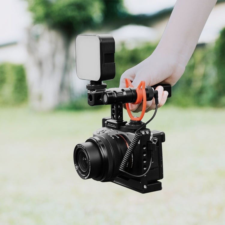 PULUZ Video Camera Cage Filmmaking Rig with Handle for Sony Alpha 7C / ILCE-7C / A7C(Black) - Camera Cage by PULUZ | Online Shopping South Africa | PMC Jewellery