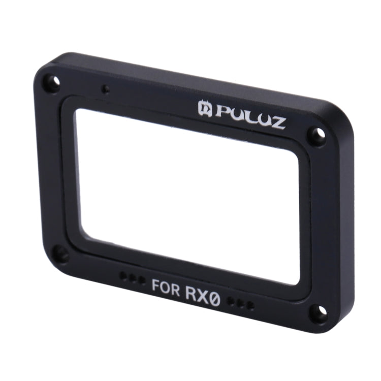 PULUZ Aluminum Alloy Flame + Tempered Glass Lens Protector for Sony RX0 / RX0 II, with Screws and Screwdrivers(Black) - Lens Cover by PULUZ | Online Shopping South Africa | PMC Jewellery | Buy Now Pay Later Mobicred