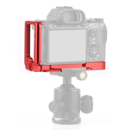 PULUZ 1/4 inch Vertical Shoot Quick Release L Plate Bracket Base Holder for Sony A9 (ILCE-9) / A7 III/ A7R III(Red) - L-Bracket by PULUZ | Online Shopping South Africa | PMC Jewellery
