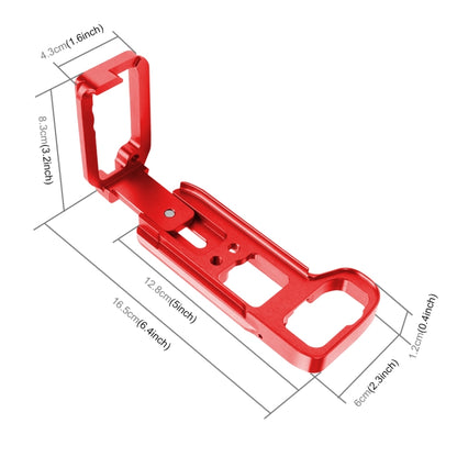 PULUZ 1/4 inch Vertical Shoot Quick Release L Plate Bracket Base Holder for Sony A9 (ILCE-9) / A7 III/ A7R III(Red) - L-Bracket by PULUZ | Online Shopping South Africa | PMC Jewellery