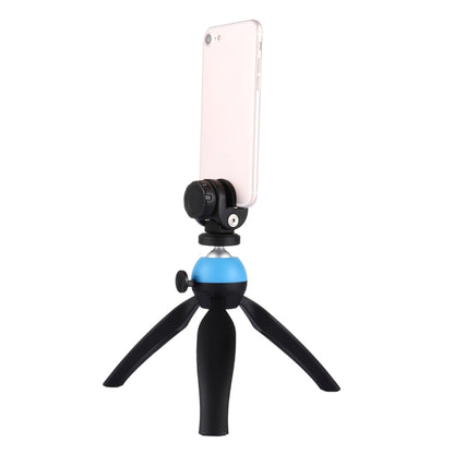 PULUZ Pocket Mini Tripod Mount with 360 Degree Ball Head & Phone Clamp for Smartphones(Blue) - Tripods by PULUZ | Online Shopping South Africa | PMC Jewellery | Buy Now Pay Later Mobicred