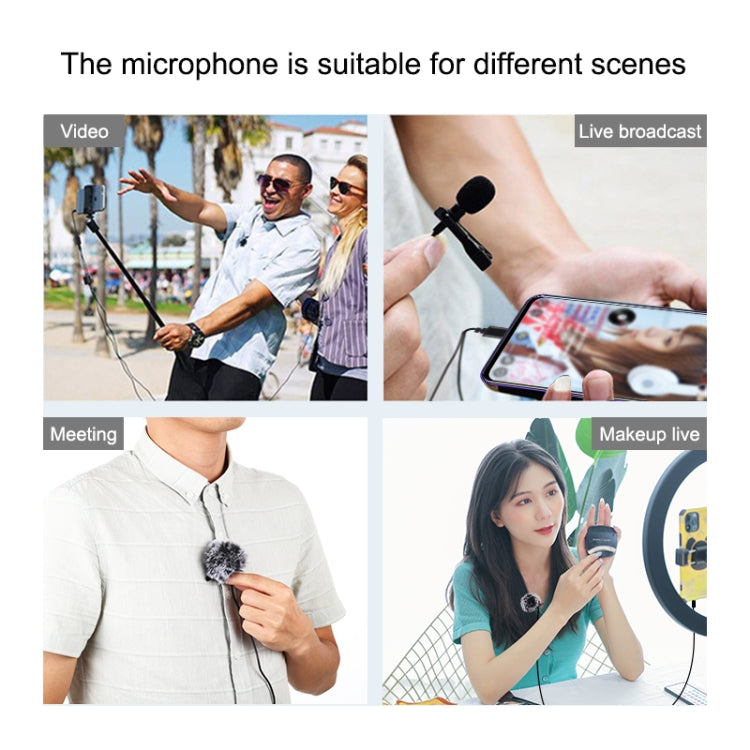 PULUZ 3.5mm Jack Lavalier Omnidirectional Condenser Recording Video Microphone, Length: 6m - Microphone by PULUZ | Online Shopping South Africa | PMC Jewellery | Buy Now Pay Later Mobicred