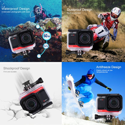 PULUZ 60m Underwater Depth Diving Case Waterproof Camera Housing for Insta360 ONE R 1.0 inch Edition(Transparent) - Case & Bags by PULUZ | Online Shopping South Africa | PMC Jewellery | Buy Now Pay Later Mobicred