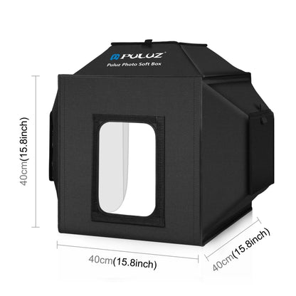 PULUZ 40cm Folding 72W 5500K Studio Shooting Tent Soft Box Photography Lighting Kit with 4 Colors (Black, Orange, White, Green) Backdrops(AU Plug) -  by PULUZ | Online Shopping South Africa | PMC Jewellery