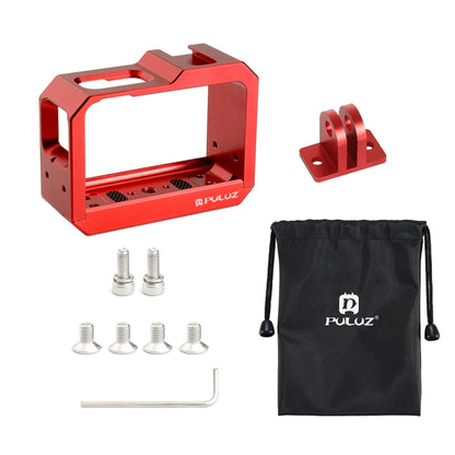 PULUZ Aluminum alloy Frame Mount Protective Case Cage with Cold Shoe Base Slot & Tripod Base Adapter for Insta360 One R(Red) - Mount & Holder by PULUZ | Online Shopping South Africa | PMC Jewellery | Buy Now Pay Later Mobicred