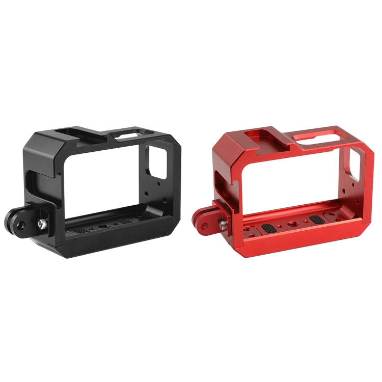 PULUZ Aluminum alloy Frame Mount Protective Case Cage with Cold Shoe Base Slot & Tripod Base Adapter for Insta360 One R(Red) - Mount & Holder by PULUZ | Online Shopping South Africa | PMC Jewellery | Buy Now Pay Later Mobicred