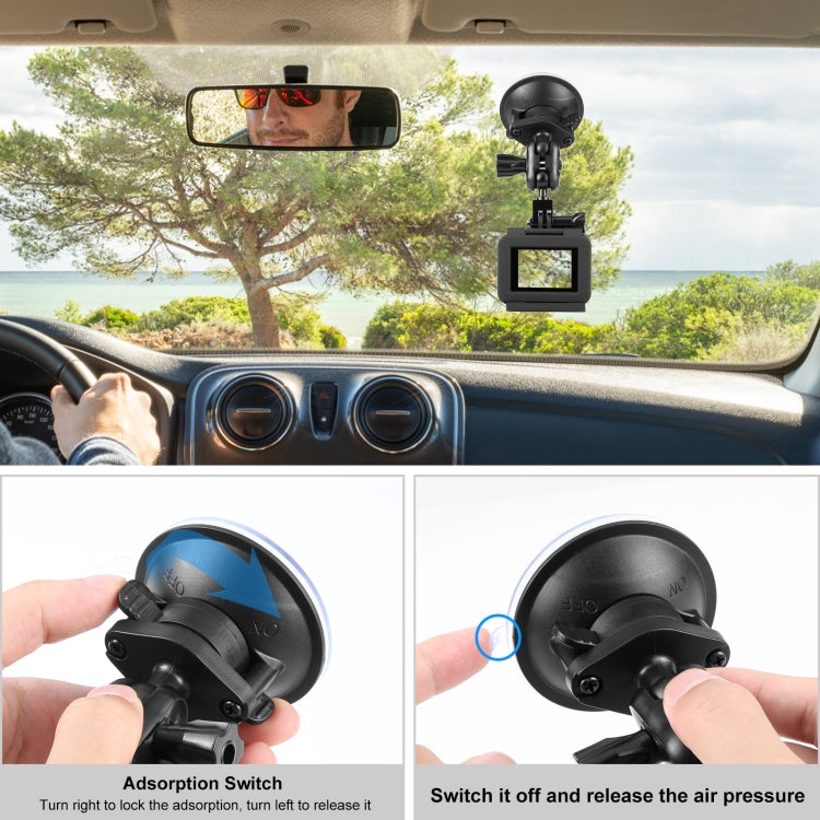 PULUZ Magic Arm Suction Cup Mount (Black) - Helmet Mount by PULUZ | Online Shopping South Africa | PMC Jewellery | Buy Now Pay Later Mobicred