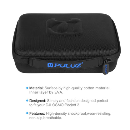 PULUZ Waterproof Carrying and Travel EVA Case for DJI OSMO Pocket 2, Size: 23x18x7cm(Black) - Case & Bags by PULUZ | Online Shopping South Africa | PMC Jewellery | Buy Now Pay Later Mobicred