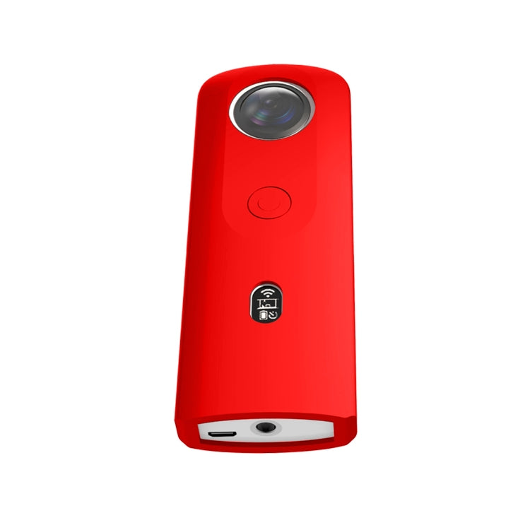 PULUZ Silicone Protective Case with Lens Cover for Ricoh Theta SC2 360 Panoramic Camera(Red) - Silicone Cases by PULUZ | Online Shopping South Africa | PMC Jewellery | Buy Now Pay Later Mobicred