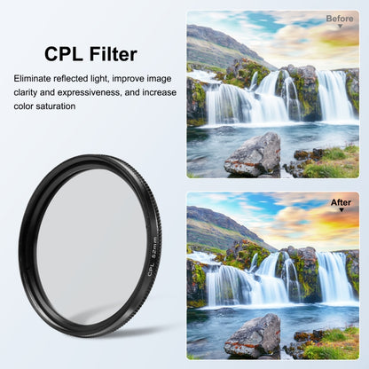 PULUZ 52mm CPL + UV Lens Filter with Adapter Ring for GoPro HERO12 Black /11 Black /11 Black Mini /10 Black /9 Black - Lens Adapter by PULUZ | Online Shopping South Africa | PMC Jewellery | Buy Now Pay Later Mobicred