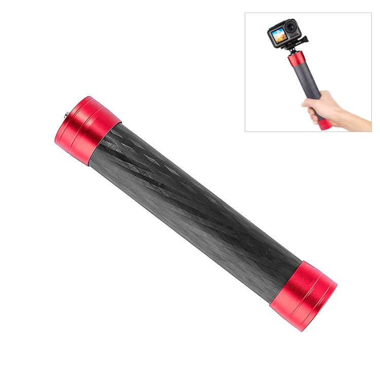 PULUZ 21cm Carbon Fiber Extension Monopod Stick for DJI / MOZA / Feiyu V2 / Zhiyun G5 Gimbal(Red) - Others by PMC Jewellery | Online Shopping South Africa | PMC Jewellery | Buy Now Pay Later Mobicred