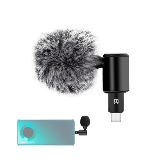 PULUZ USB-C / Type-C Jack Mobile Phone Omnidirectional Condenser Adjustable Microphone, Not for Samsung Series Phones(Black) - Microphone by PULUZ | Online Shopping South Africa | PMC Jewellery | Buy Now Pay Later Mobicred