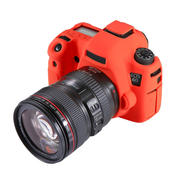 PULUZ Soft Silicone Protective Case for Canon EOS 6D(Red) - Protective Case by PULUZ | Online Shopping South Africa | PMC Jewellery | Buy Now Pay Later Mobicred