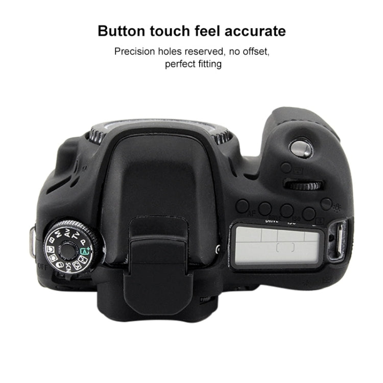 PULUZ Soft Silicone Protective Case for Canon EOS 80D(Black) - Protective Case by PULUZ | Online Shopping South Africa | PMC Jewellery | Buy Now Pay Later Mobicred