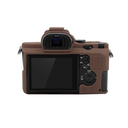 PULUZ Soft Silicone Protective Case for Sony ILCE-7MII / 7SMII / 7RMII(Coffee) - Protective Case by PULUZ | Online Shopping South Africa | PMC Jewellery | Buy Now Pay Later Mobicred