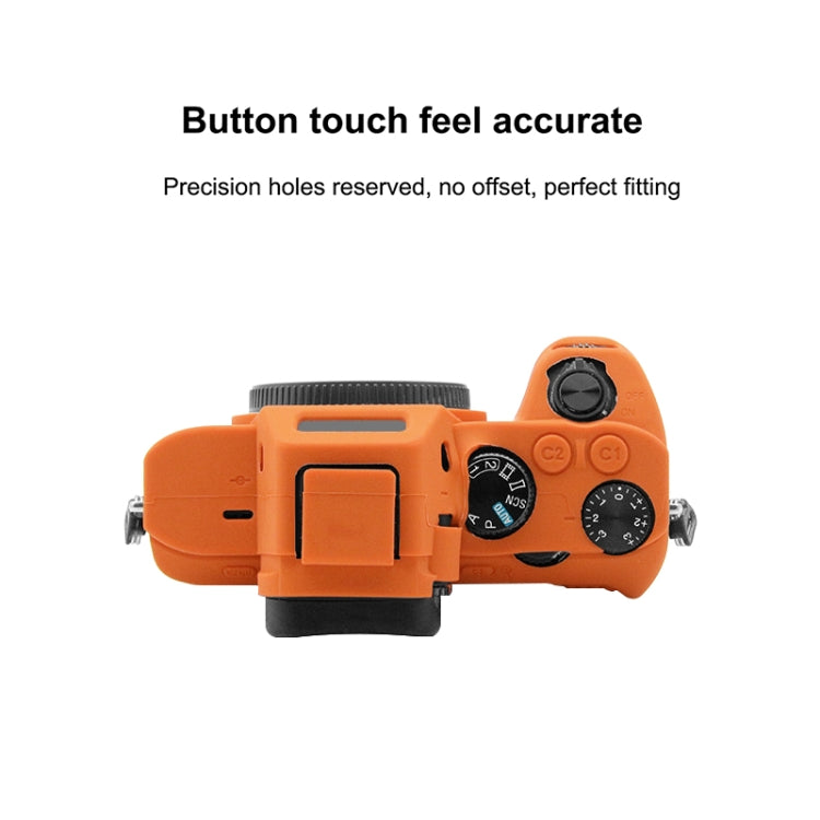 PULUZ Soft Silicone Protective Case for Sony ILCE-7MII / 7SMII / 7RMII(Orange) - Protective Case by PULUZ | Online Shopping South Africa | PMC Jewellery | Buy Now Pay Later Mobicred