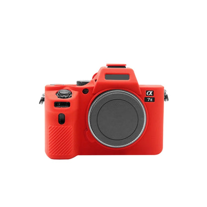 PULUZ Soft Silicone Protective Case for Sony ILCE-7MII / 7SMII / 7RMII(Red) - Protective Case by PULUZ | Online Shopping South Africa | PMC Jewellery | Buy Now Pay Later Mobicred