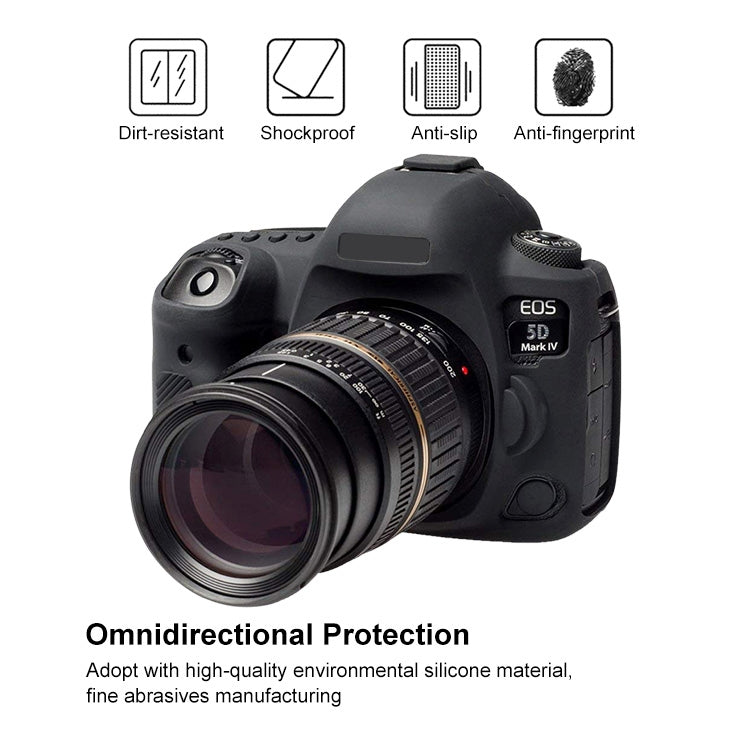 PULUZ Soft Silicone Protective Case for Canon EOS 5D Mark IV(Black) - Protective Case by PULUZ | Online Shopping South Africa | PMC Jewellery | Buy Now Pay Later Mobicred