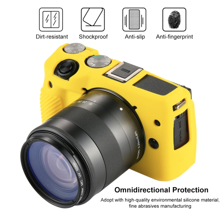 PULUZ Soft Silicone Protective Case for Canon EOS M3(Yellow) - Protective Case by PULUZ | Online Shopping South Africa | PMC Jewellery | Buy Now Pay Later Mobicred