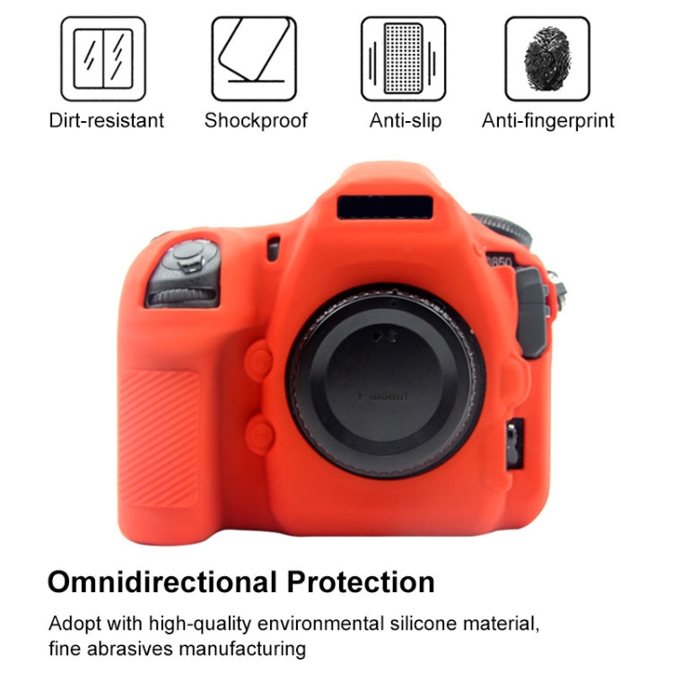 PULUZ Soft Silicone Protective Case for Nikon D850(Red) - Protective Case by PULUZ | Online Shopping South Africa | PMC Jewellery | Buy Now Pay Later Mobicred