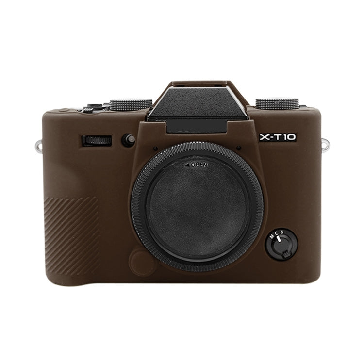 PULUZ Soft Silicone Protective Case for FUJIFILM XT10(Coffee) - Protective Case by PULUZ | Online Shopping South Africa | PMC Jewellery | Buy Now Pay Later Mobicred