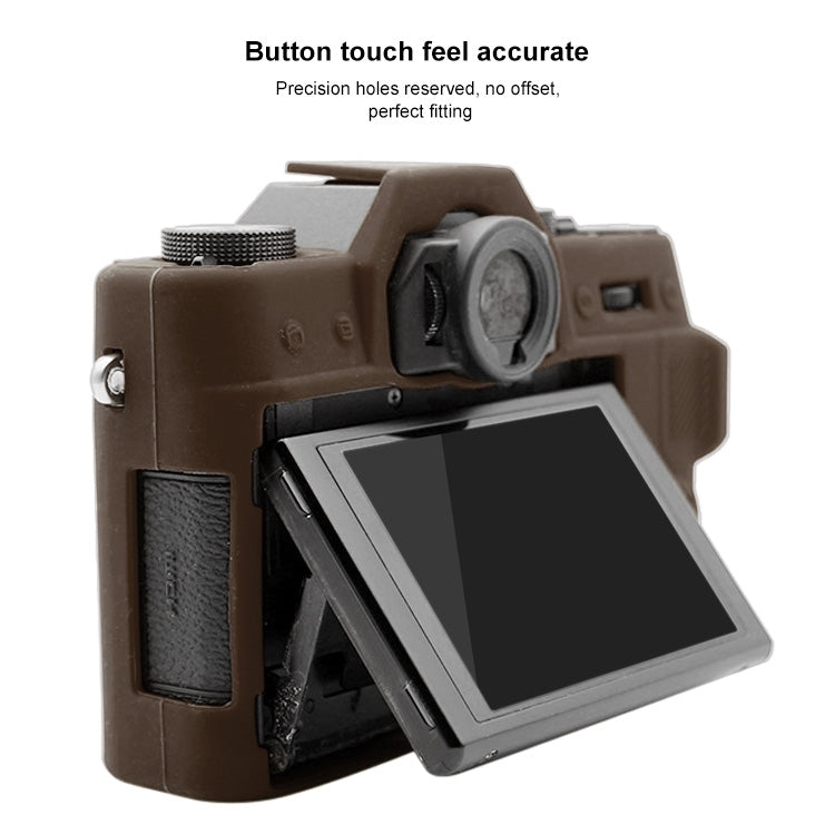 PULUZ Soft Silicone Protective Case for FUJIFILM XT10(Coffee) - Protective Case by PULUZ | Online Shopping South Africa | PMC Jewellery | Buy Now Pay Later Mobicred