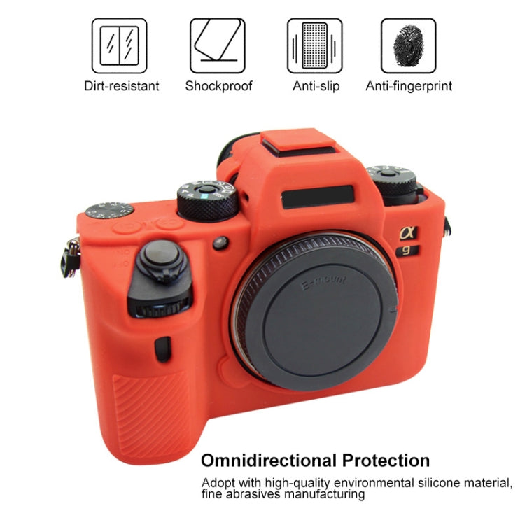 PULUZ Soft Silicone Protective Case for Sony A9 (ILCE-9) / A7 III/ A7R  III(Red) - Protective Case by PULUZ | Online Shopping South Africa | PMC Jewellery | Buy Now Pay Later Mobicred