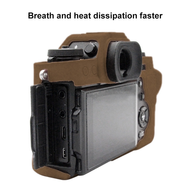 PULUZ Soft Silicone Protective Case for FUJIFILM XT3(Coffee) - Protective Case by PULUZ | Online Shopping South Africa | PMC Jewellery | Buy Now Pay Later Mobicred