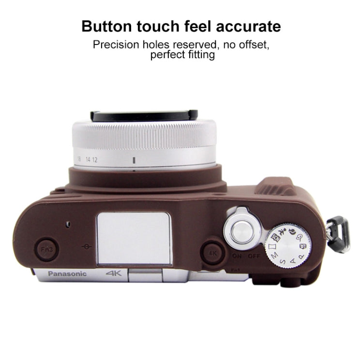 PULUZ Soft Silicone Protective Case for Panasonic Lumix GF10(Coffee) - Protective Case by PULUZ | Online Shopping South Africa | PMC Jewellery | Buy Now Pay Later Mobicred