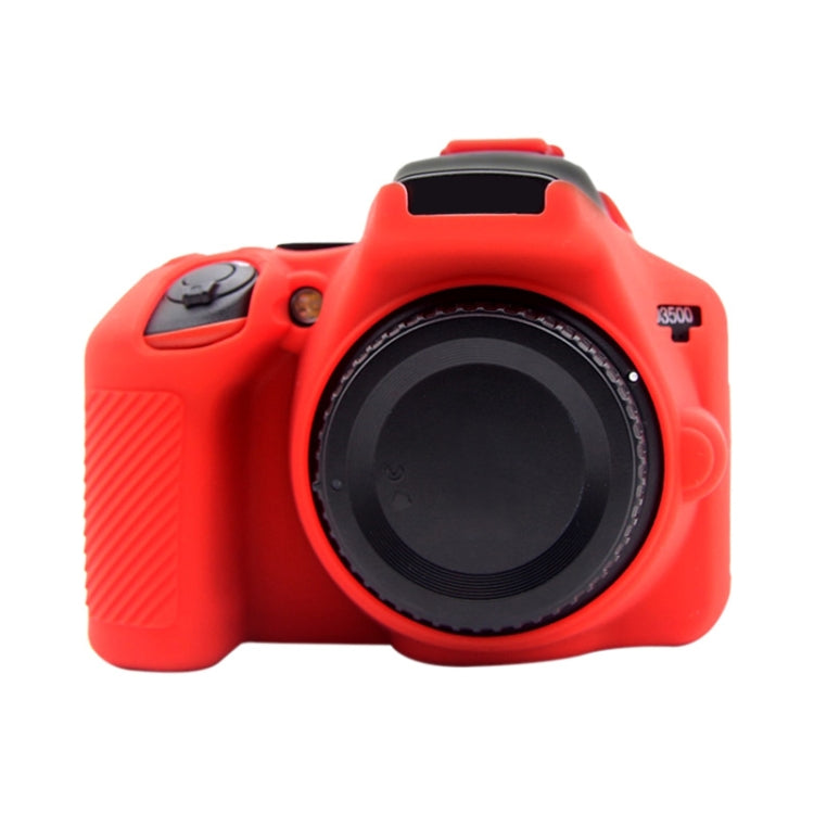 PULUZ Soft Silicone Protective Case for Nikon D3500(Red) - Protective Case by PULUZ | Online Shopping South Africa | PMC Jewellery | Buy Now Pay Later Mobicred