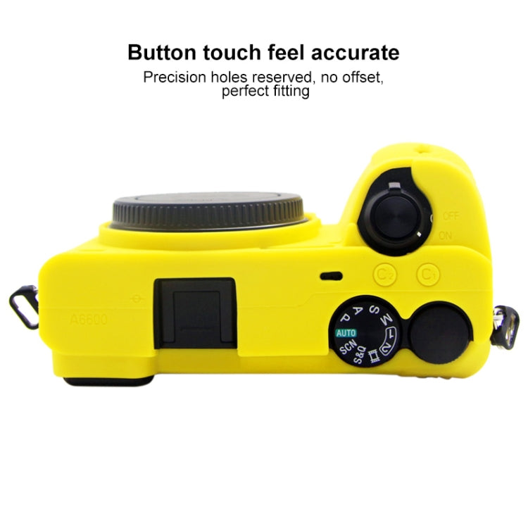 PULUZ Soft Silicone Protective Case for Sony A6600 / ILCE-6600(Yellow) - Protective Case by PULUZ | Online Shopping South Africa | PMC Jewellery | Buy Now Pay Later Mobicred