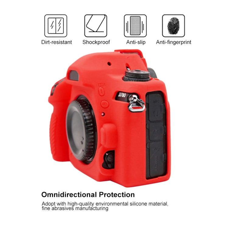 PULUZ Soft Silicone Protective Case for Nikon D780(Red) - Protective Case by PULUZ | Online Shopping South Africa | PMC Jewellery | Buy Now Pay Later Mobicred