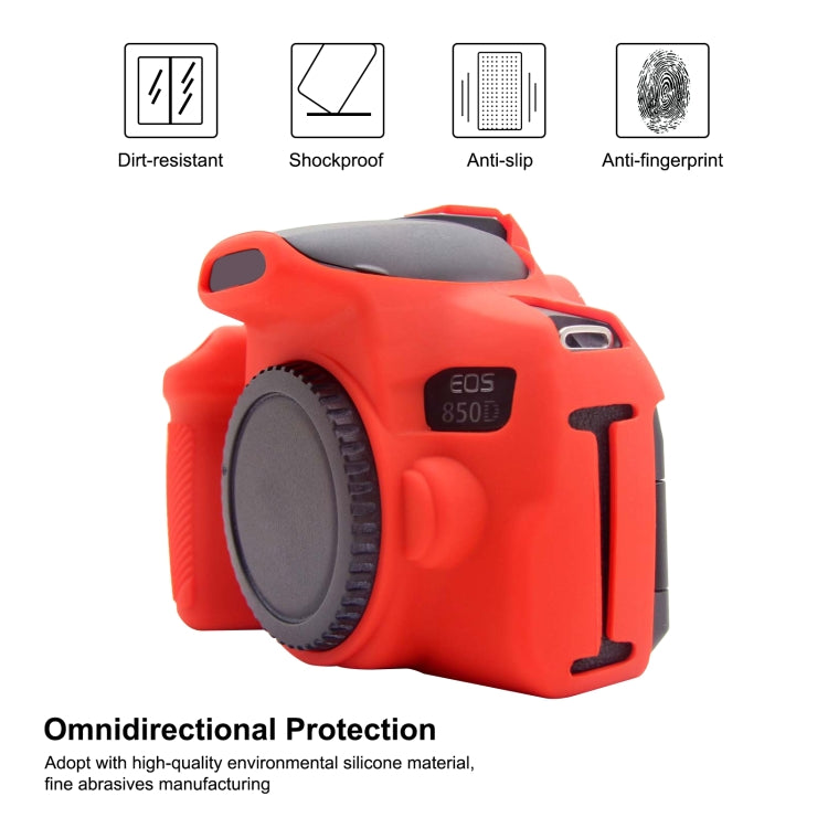 PULUZ Soft Silicone Protective Case for Canon EOS 850D(Red) - Protective Case by PULUZ | Online Shopping South Africa | PMC Jewellery | Buy Now Pay Later Mobicred