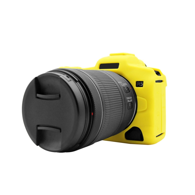 PULUZ Soft Silicone Protective Case for Canon EOS R5(Yellow) - Protective Case by PULUZ | Online Shopping South Africa | PMC Jewellery | Buy Now Pay Later Mobicred