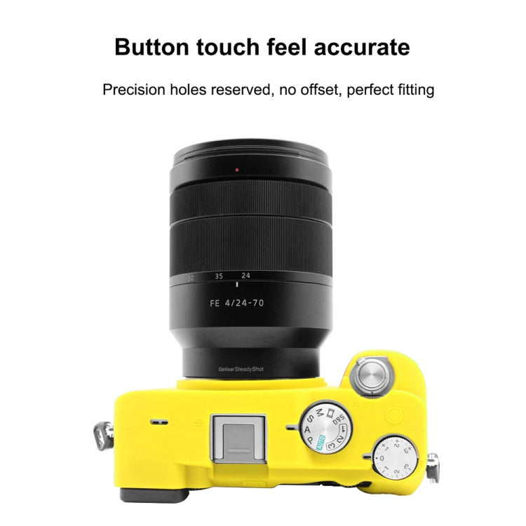 PULUZ Soft Silicone Protective Case for Sony A7C / ILCE-7C(Yellow) - Protective Case by PULUZ | Online Shopping South Africa | PMC Jewellery | Buy Now Pay Later Mobicred