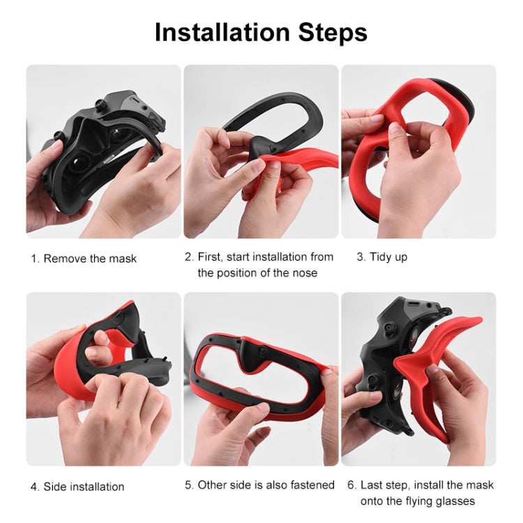 For DJI Avata Goggles 2 PULUZ Flying Eye Mask Silicone Protective Case(Red) -  by PULUZ | Online Shopping South Africa | PMC Jewellery | Buy Now Pay Later Mobicred