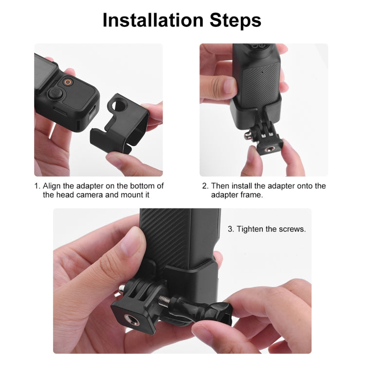 For DJI OSMO Pocket 3 PULUZ Adapter Frame Expansion Bracket with 1/4 inch Hole (Black) - Mount & Holder by PULUZ | Online Shopping South Africa | PMC Jewellery | Buy Now Pay Later Mobicred