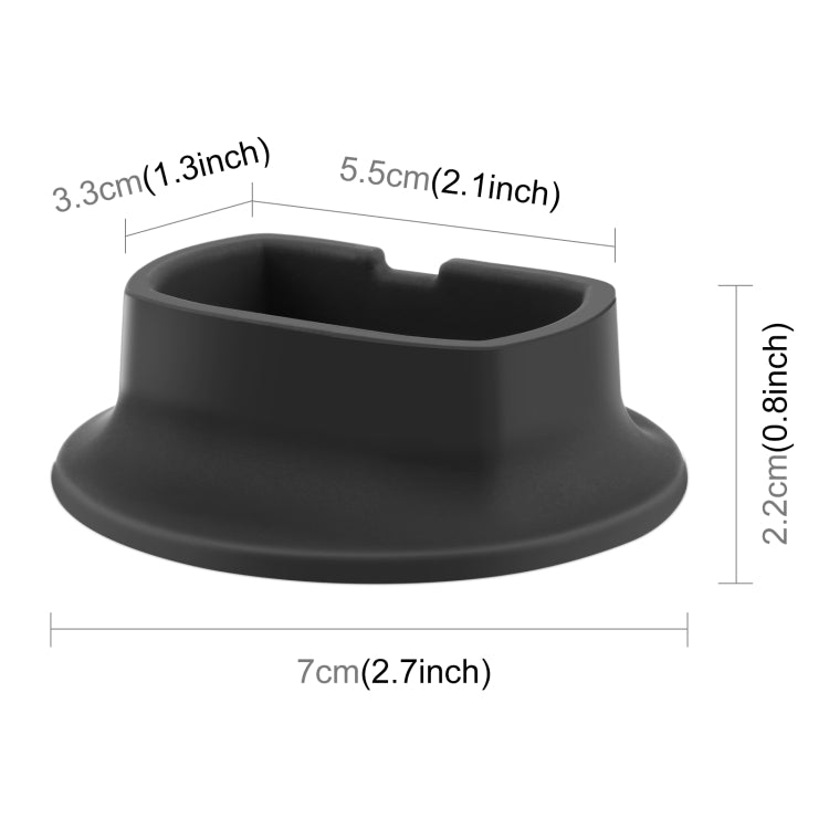 For Insta360 X4 PULUZ Silicone Dock Desktop Fixed Base Bracket (Black) - Mount & Holder by PULUZ | Online Shopping South Africa | PMC Jewellery | Buy Now Pay Later Mobicred