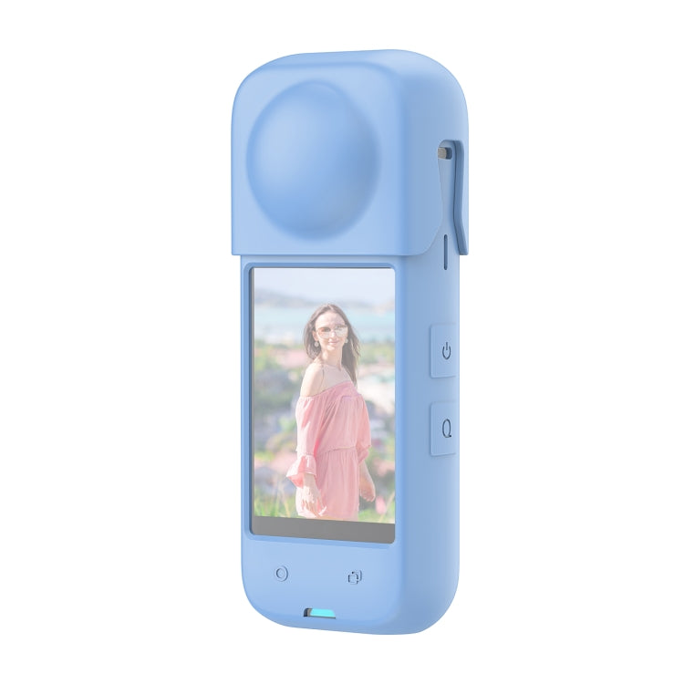 For Insta360 X4 PULUZ Full Body Dust-proof Silicone Protective Case (Blue) - Case & Bags by PULUZ | Online Shopping South Africa | PMC Jewellery | Buy Now Pay Later Mobicred