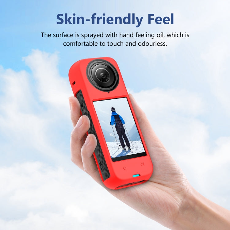 For Insta360 X4 PULUZ Full Body Dust-proof Silicone Protective Case (Red) - Case & Bags by PULUZ | Online Shopping South Africa | PMC Jewellery | Buy Now Pay Later Mobicred