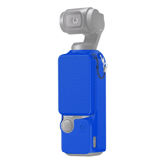 For DJI OSMO Pocket 3 PULUZ  2 in 1 Silicone Cover Case Set with Strap (Blue) - Case & Bags by PULUZ | Online Shopping South Africa | PMC Jewellery | Buy Now Pay Later Mobicred