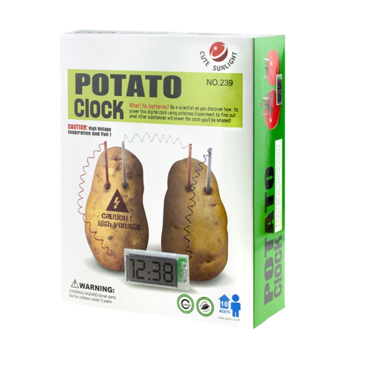 DIY Novel Green Science Potato Digital Clock Educational Kit with 2 inch LCD Screen (Potato NOT Included)(White) - Alarm Clocks by PMC Jewellery | Online Shopping South Africa | PMC Jewellery | Buy Now Pay Later Mobicred