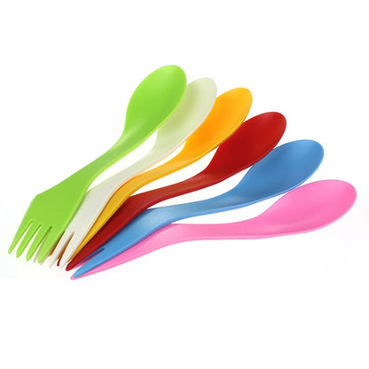 6 in 1 Colorful ABS Knife / Fork / Spoon Set - Cutlery Sets by PMC Jewellery | Online Shopping South Africa | PMC Jewellery | Buy Now Pay Later Mobicred