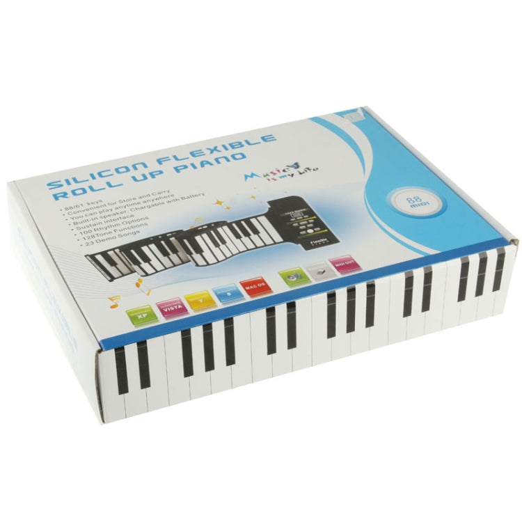 88 Keys Portable MIDI Silicone Flexible Roll Up Piano, Keyboard: 133 x 14.2 x 0.6cm - Keyboard Instruments Accessories by PMC Jewellery | Online Shopping South Africa | PMC Jewellery | Buy Now Pay Later Mobicred