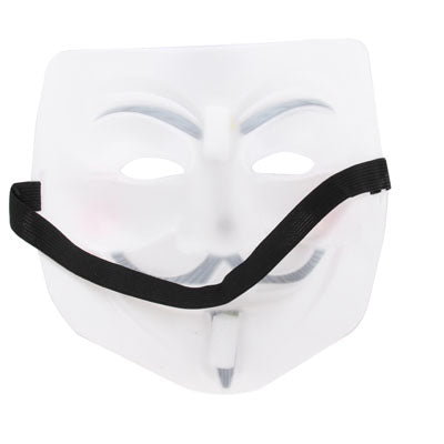 V for Vendetta Design Plastic Mask(White) - Halloween Masks by PMC Jewellery | Online Shopping South Africa | PMC Jewellery | Buy Now Pay Later Mobicred